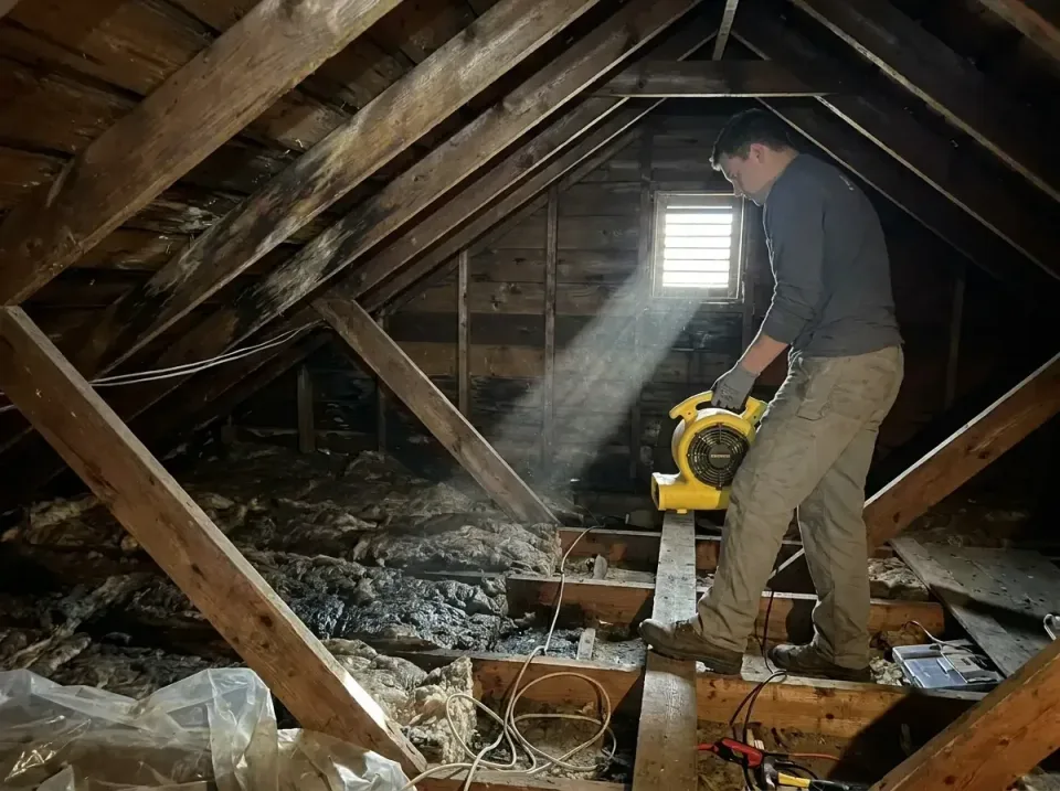 attic-water-damage-drying-proc-007 — frequently asked questions, Emergency Water Extraction & 24/7 Flood Response in Lewispo…